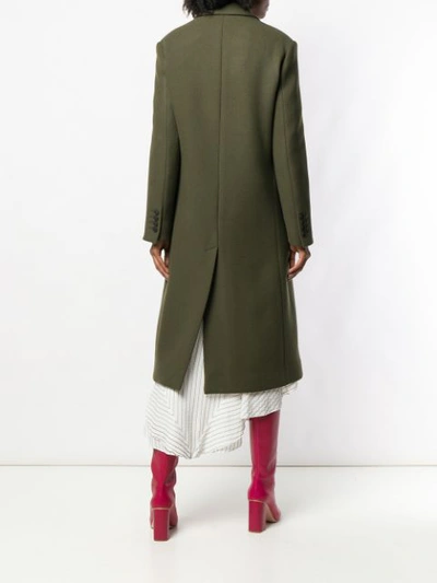 Shop Stella Mccartney Classic Double-breasted Coat In Green