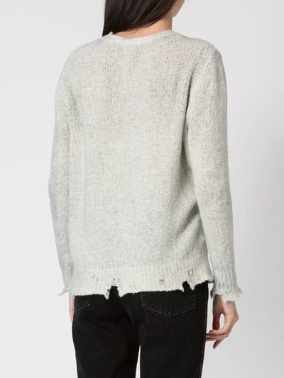 Shop Avant Toi Distressed Effect Sweater In Grey
