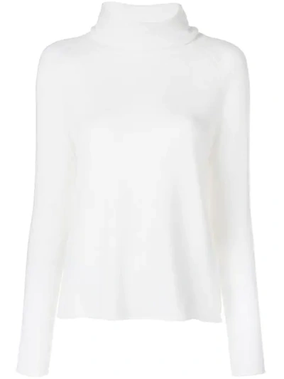 Shop Piazza Sempione Turtleneck Sweater In White