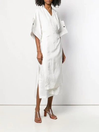 Shop Jil Sander 'galatea' Kleid - Weiss In White