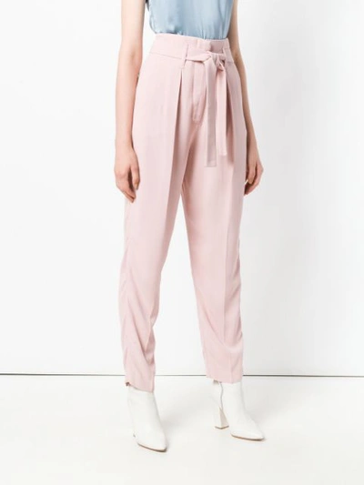 Shop Pinko Paper Bag Trousers In Pink