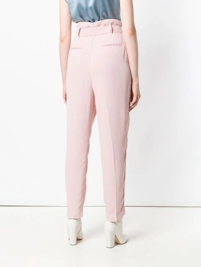 Shop Pinko Paper Bag Trousers In Pink