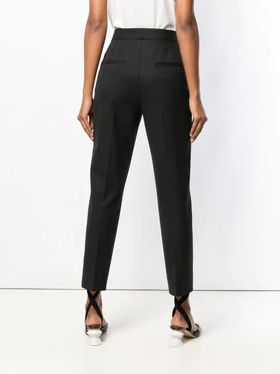 Shop Dolce & Gabbana Cropped High Waisted Trousers In Black