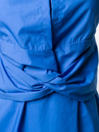 Shop Eudon Choi Tie Knot Dress In Blue