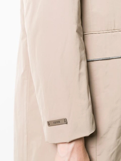 Shop Peserico Single Breasted Coat - Neutrals