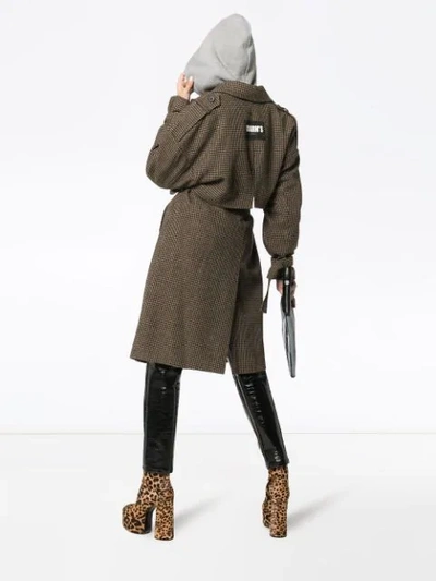 Shop Charm's Belted Midi Trench Coat - Black Brown Grey