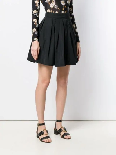 Shop Valentino Full Mini Skirt - Black