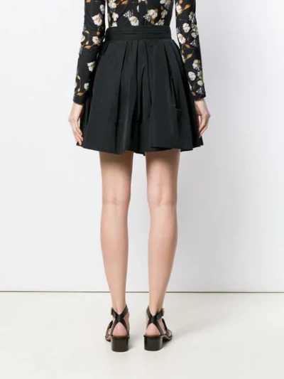 Shop Valentino Full Mini Skirt - Black