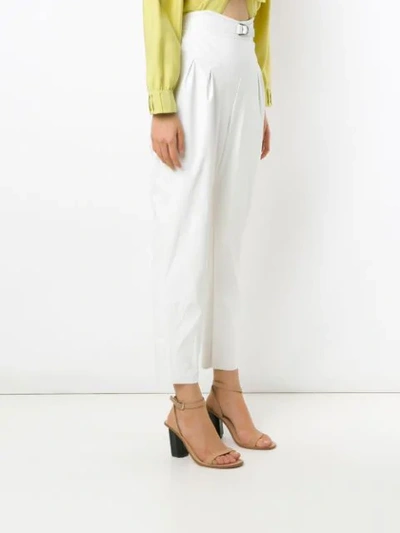 Shop Framed Tulip Tapered Trousers In White