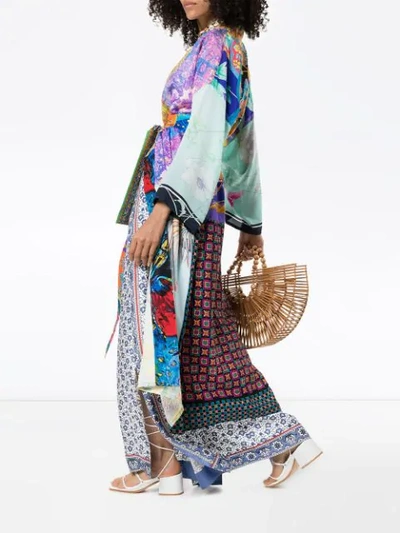 Shop Rianna + Nina Mixed Floral-print Kimono - 108 - Multicoloured