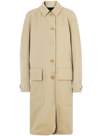 Shop Burberry Dayrell Wool Lined Cotton Car Coat In Neutrals