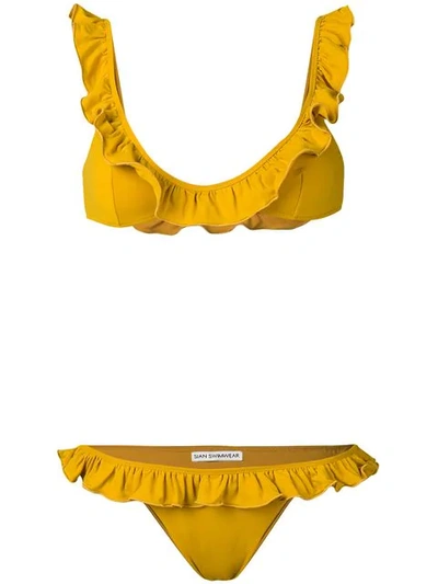 Shop Sian Swimwear Eva Bikini In Yellow