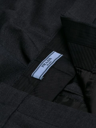 Shop Prada Slim Trousers - Grey