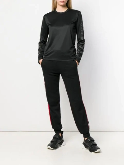 Shop Comme Des Garçons Long-sleeve Fitted Top In Black