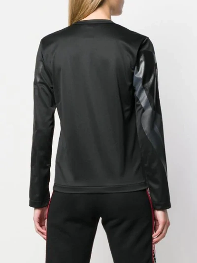 Shop Comme Des Garçons Long-sleeve Fitted Top In Black
