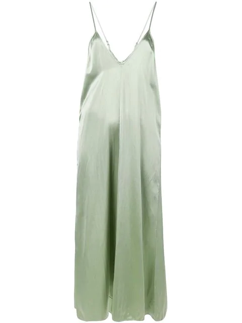 light green slip dress