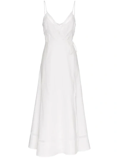 Shop Reformation Daria Wrap Over Maxi Dress In White