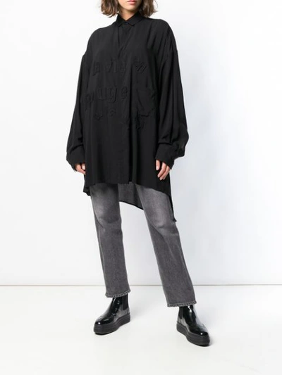 Shop Yohji Yamamoto Appliqué Shirt - Black