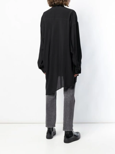 YOHJI YAMAMOTO 缝饰衬衫 - 黑色