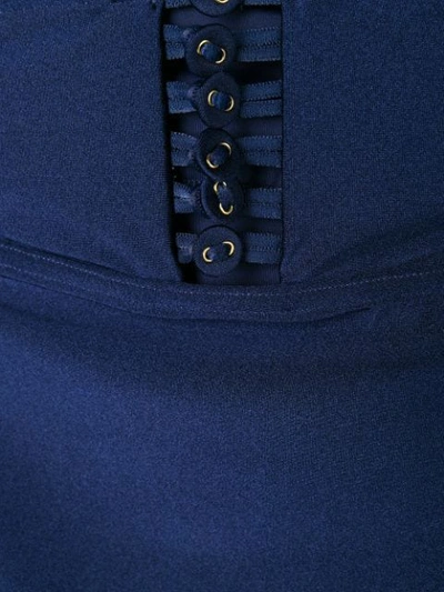 Shop Zimmermann Bowie Button-detail Swimsuit In Blue