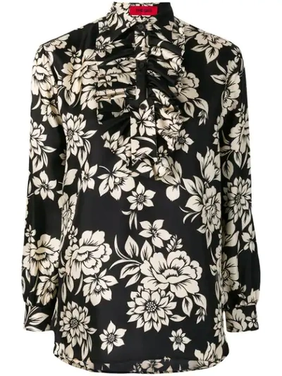 Shop The Gigi Floral Print Shirt In Black