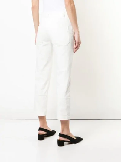 Shop Brunello Cucinelli Cropped Style Jeans In White