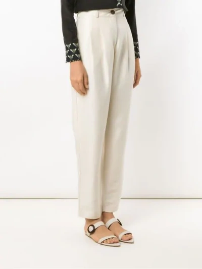 Shop Isolda Apple Trousers In White