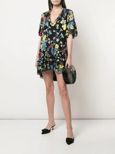 Shop Alice And Olivia Pauline Tunic Dress In Black