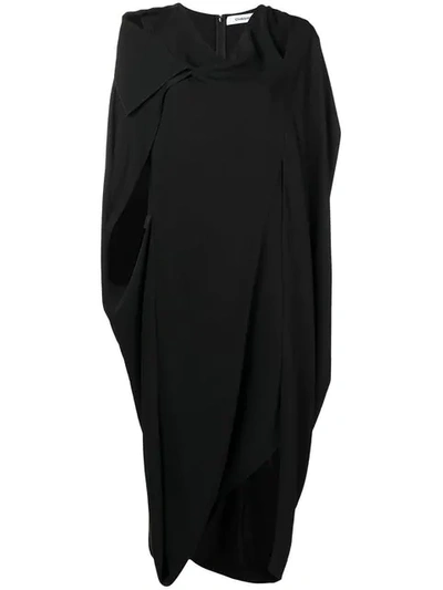 Shop Chalayan Drapiertes Kleid In Black