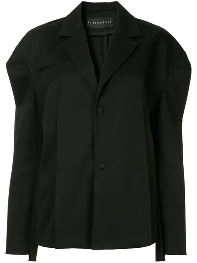 Shop Nino Babukhadia Oversized Pleated Jacket - Black