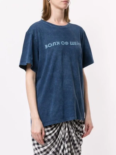 Shop Walk Of Shame Logo Print T-shirt In Blue