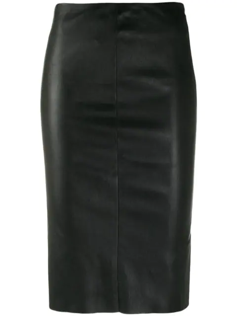 Drome Fitted Midi Skirt In Black | ModeSens