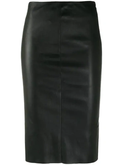 Shop Drome Fitted Midi Skirt In Black