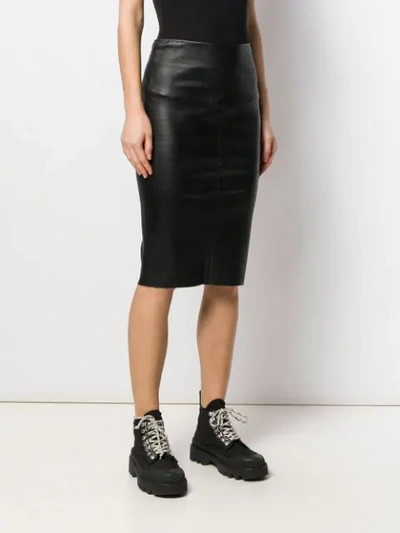 Shop Drome Fitted Midi Skirt In Black