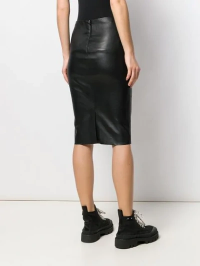 Shop Drome Fitted Midi Skirt In Black