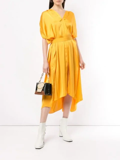 Shop Maison Rabih Kayrouz Asymmetric Dress In Yellow