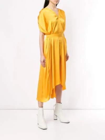 Shop Maison Rabih Kayrouz Asymmetric Dress In Yellow