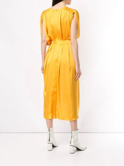 Shop Maison Rabih Kayrouz Asymmetric Dress In Yellow