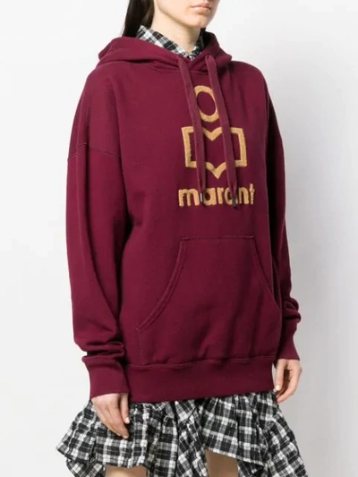 Shop Isabel Marant Étoile Mansel Hoodie In Red