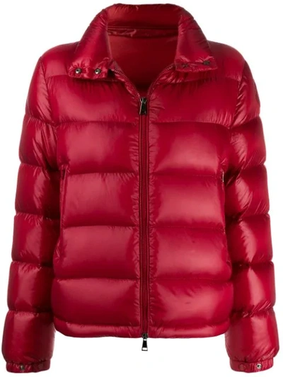 Shop Moncler Short Down Filled Jacket In 461 Red