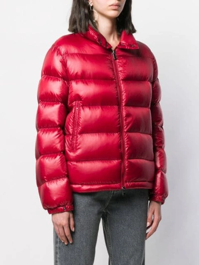 Shop Moncler Short Down Filled Jacket In 461 Red