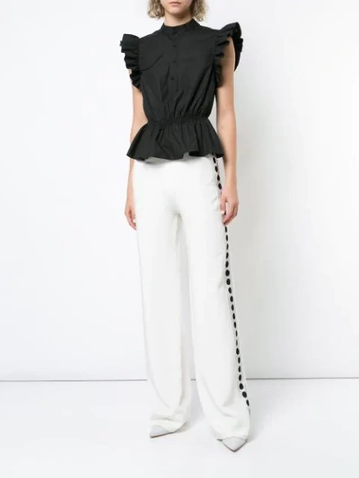 Shop Adam Lippes Embellished Wide In White