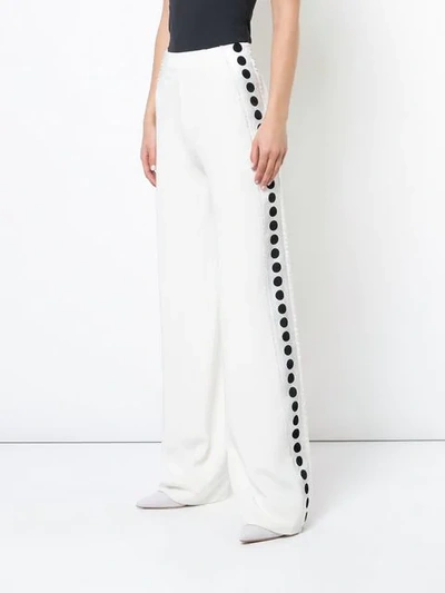 Shop Adam Lippes Embellished Wide In White