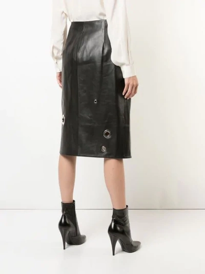 Shop Altuzarra Rivet Wrap Skirt In Black
