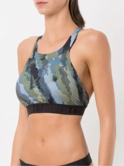 Shop Track & Field Elastic Cropped Top In Green