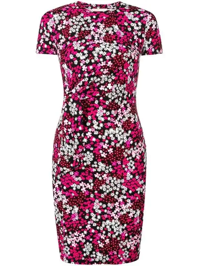 Shop Michael Michael Kors Floral Wrap Dress In Pink