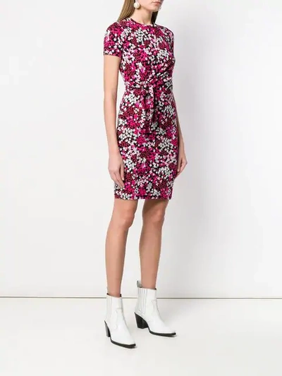 Shop Michael Michael Kors Floral Wrap Dress In Pink