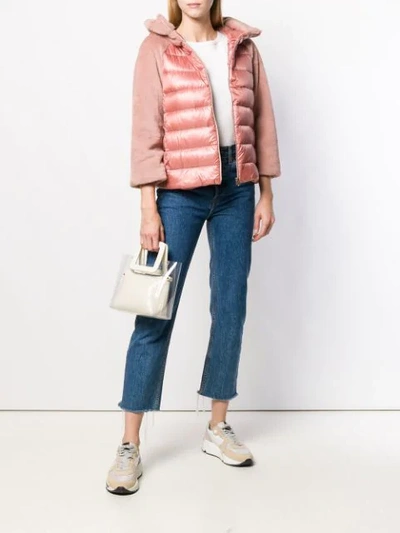 Shop Herno Hooded Puffer Jacket In Pink