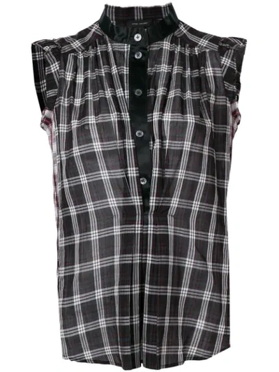 Shop Marc Jacobs Contrast Trim Check Vest In Black