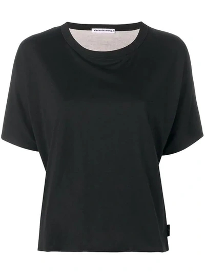 Shop Alexander Wang T Round Neck T-shirt In Black